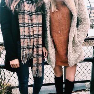 Rusted orange sweater dress